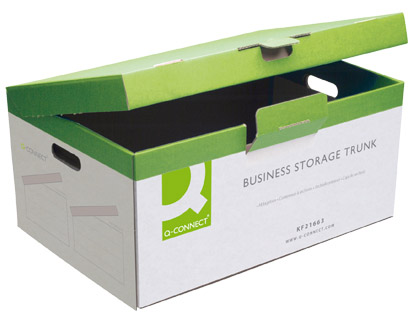 [77402] Cajon q-connect carton para 5 cajas archivo definitivo a4 lomo de 100 mm montaje manual medidas interior 374x540x245mm