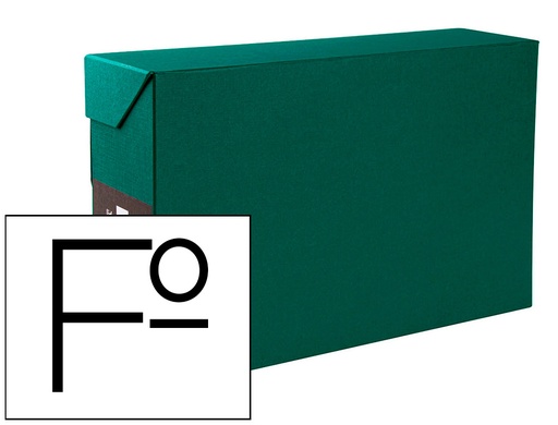[18120] Caja transferencia liderpapel folio lomo 118 mm color verde 390x118x260 mm