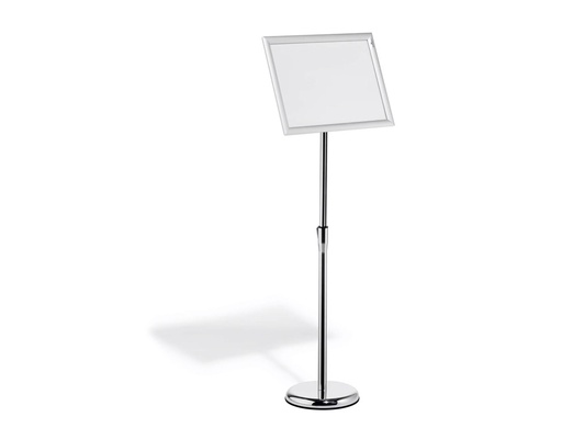 [170989] Atril de suelo durable marco aluminio din a3 vertical / horizontal altura ajustable 86 a 129 cm