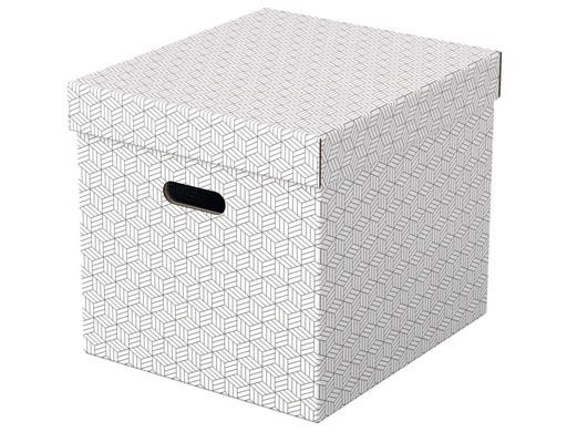 [241184] Caja almacenamiento esselte cubica color blanco 365x320x315 mm pack de 3 unidades