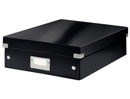 [241103] Caja almacenamiento leitz click & store mediana color negro 280x100x370 mm