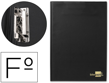 [29667] Carpeta liderpapel miniclip lateral folio plastico negro