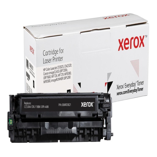 [40823] [006R03821] XEROX Everyday Toner para HP 304A Color LaserJet CP2025(CC530A CRG118BK GPR44BK) Negro