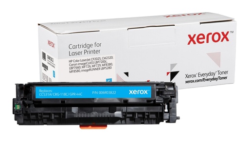 [40824] [006R03822] XEROX Everyday Toner para HP 304A Color LaserJet CP2025(CC531A CRG118C GPR44C) Cian