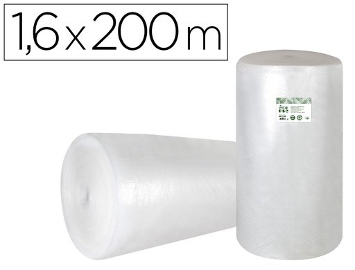 [166171] Plastico burbuja liderpapel ecouse 1.60x200m 30% de plastico reciclado