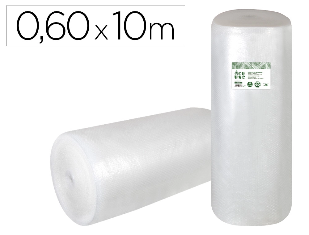 [166165] Plastico burbuja liderpapel ecouse 0.60x10m 30% de plastico reciclado