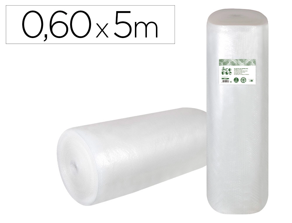 [166164] Plastico burbuja liderpapel ecouse 0.60x5m 30% de plastico reciclado