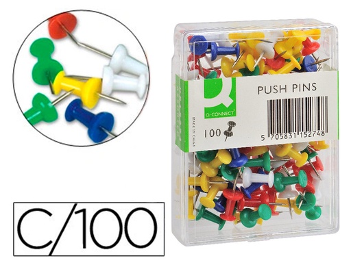 [16523] Señalizador de planos q-connect caja de 100 unidades colores surtidos