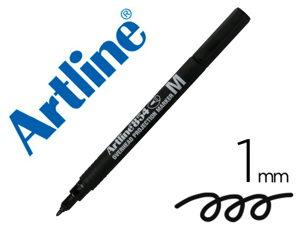 [10925] Rotulador artline retroproyeccion punta fibra permanente ek-854 negro -punta redonda 1 mm