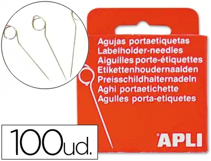 [325] Agujas portaetiquetas apli caja de 100 unidades