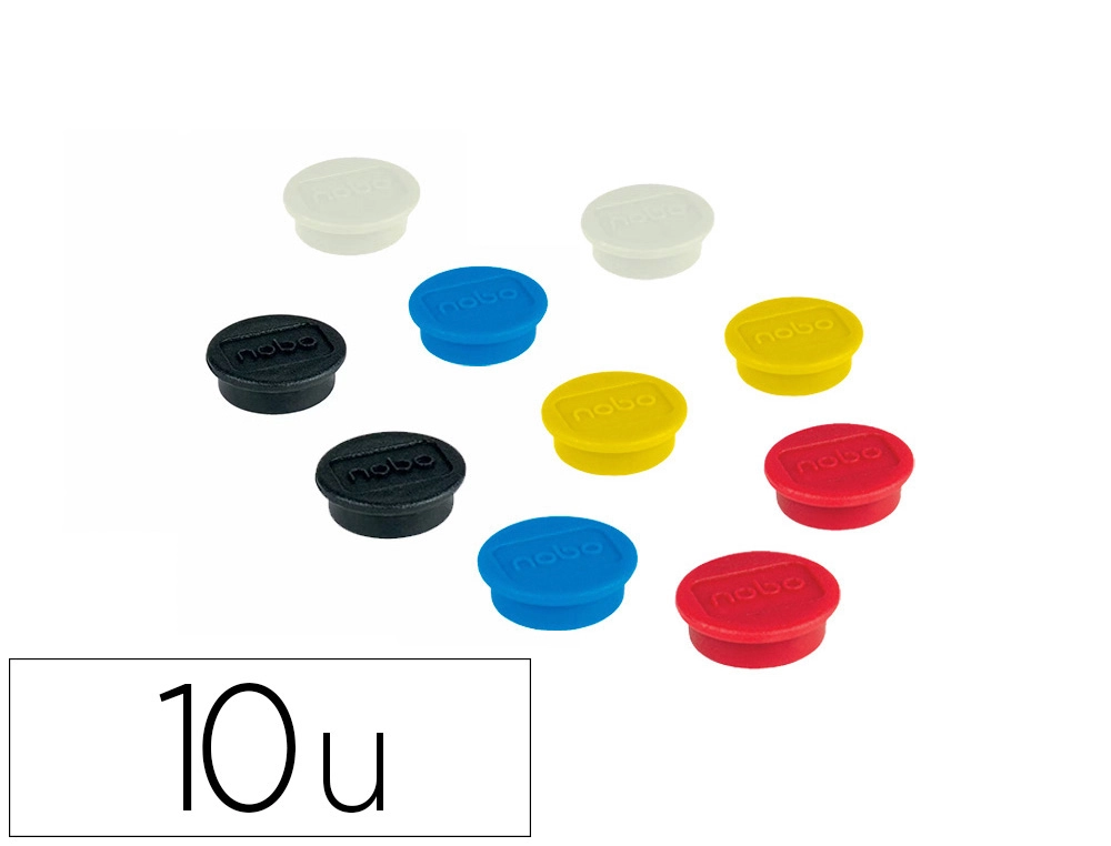 [169306] Iman para sujecion nobo 13 mm diametro caja de 10 unidades colores surtidos
