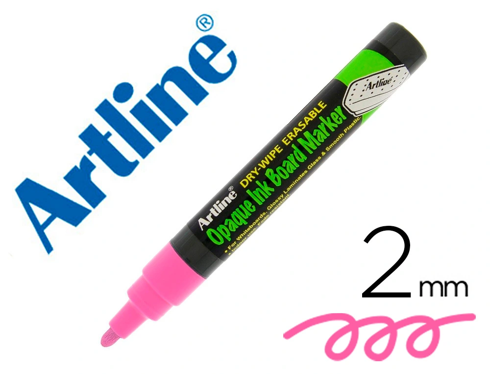 [156790] Rotulador artline pizarra epd-4 color rosa fluorescente opaque ink board punta redonda 2 mm