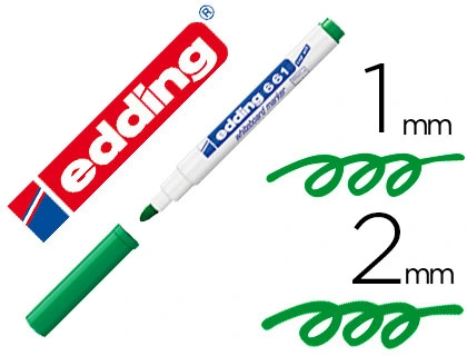 [151885] Rotulador edding para pizarra blanca 661 color verde punta redonda 1-2 mm