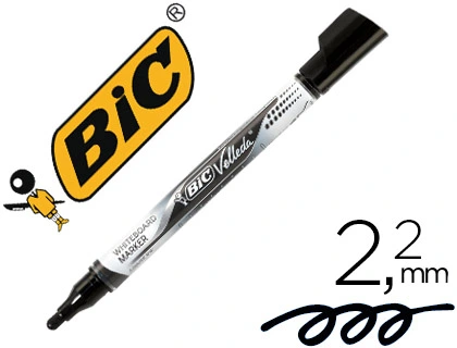 [75319] Rotulador bic velleda liquid pocket punta redonda 2,2 mm negro