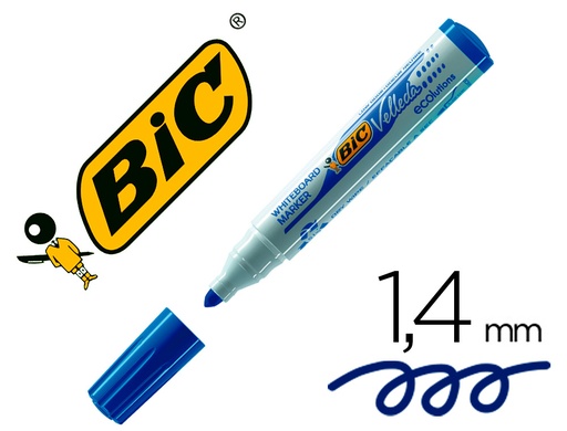 [58498] Rotulador bic velleda para pizarra azul punta redonda 1,3 mm