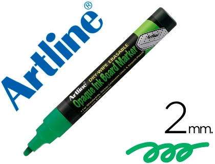 [52821] Rotulador artline pizarra verde negra epw-4 ve-gr color verde fluorescente bolsa de 4 unidades