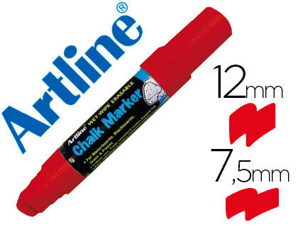 [52815] Rotulador artline pizarra verde negra epw-12 mm color rojo