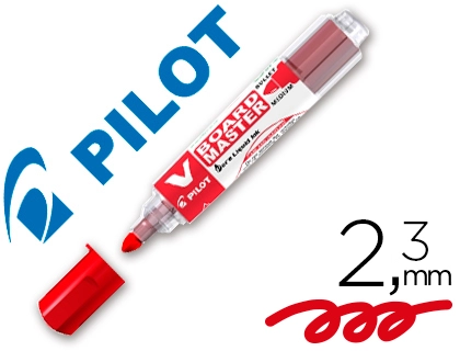 [47184] Rotulador pilot v board master para pizarra blanca rojo tinta liquida trazo 2,3mm