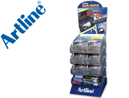 [35448] Rotulador artline pizarra verde negra epw-4 expositor de 48 unidades colores surtidos