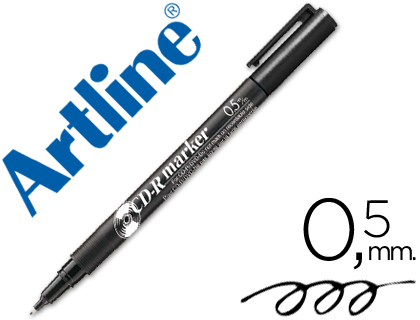 [26394] Rotulador artline para cd punta de fibra permanente ek-883 negro -punta redonda 0.5 mm