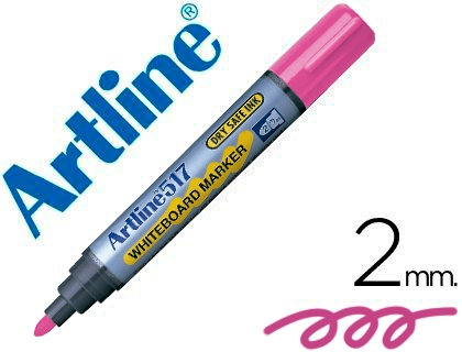 [25671] Rotulador artline pizarra ek-517 rosa punta redonda 2 mm tinta de bajo olor