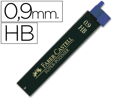[22638] Minas faber grafito 9069 0,9 mm hb estuche de 12 minas