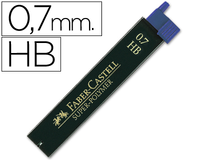 [22630] Minas faber grafito 9067 0,7 mm hb estuche de 12 minas
