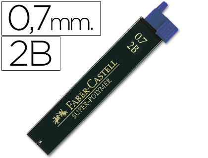 [22629] Minas faber grafito 9067 0,7 mm 2b estuche de 12 minas