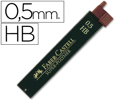 [22624] Minas faber grafito 9065 0,5 mm hb estuche de 12 minas