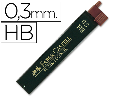 [22616] Minas faber grafito 9063 0,3 mm hb estuche de 12 minas
