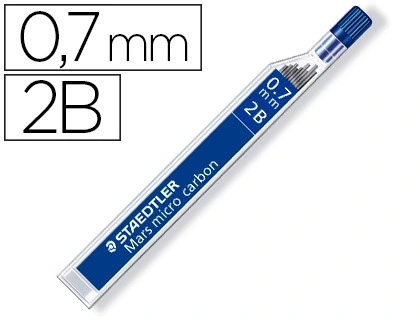 [150297] Minas staedtler mars micro grafito 0,7 mm 2b tubo con 12 unidades