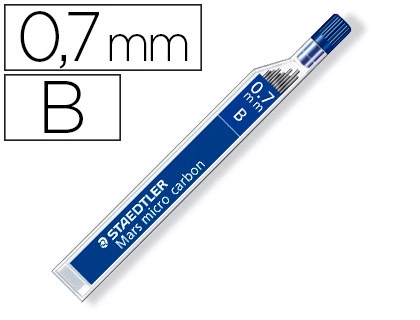 [150296] Minas staedtler mars micro grafito 0,7 mm b tubo con 12 unidades