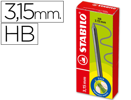 [50379] Minas stabilo easy ergo grafito hb 3,15 mm caja de 6 minas