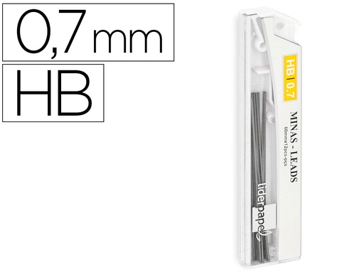 [35822] Minas liderpapel grafito 0,7 mm hb tubo de 12 minas longitud 60 mm