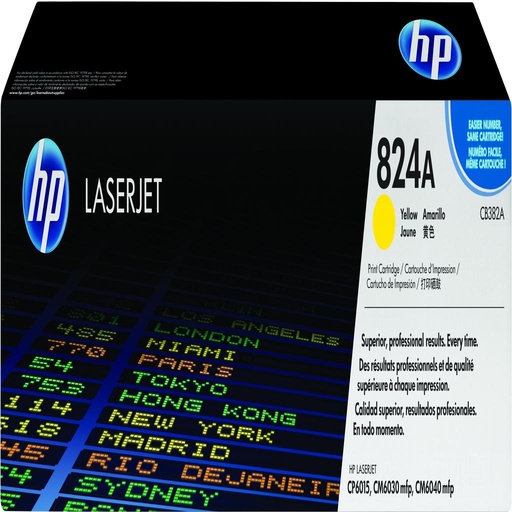 [12373] [CB382A] HP Laserjet Color CP6015, CM6030/6040 Toner Amarillo-DESCATALOGADO