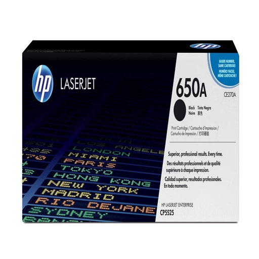 [13347] [CE270A] HP Laserjet CP 5525 / Enterprise M750n Toner Negro 650A