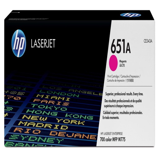 [17930] [CE343A] HP LaserJet Interprise 700MFP/M775 Toner Magenta 651A