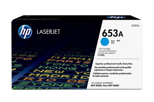 [30467] [CF321A] HP LaserJet Enterprise Flow MFP M680f 653A Toner Cian
