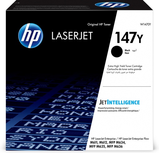 [40618] [W1470Y] HP LaserJet M611,M612 Toner Negro 147Y