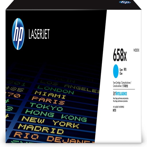 [25100] [W2001X] HP LaserJet Enterprise M751 Toner Cian Alta 658X