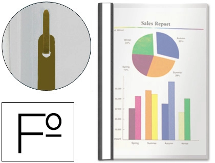[21437] Carpeta dossier fastener plastico esselte folio negra