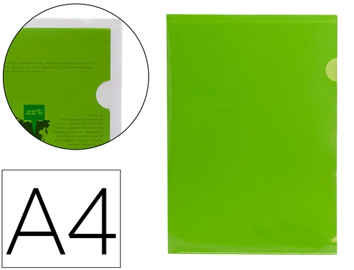 [20067] Carpeta liderpapel dossier uñero 44003 polipropileno din a4 verde 20 hojas