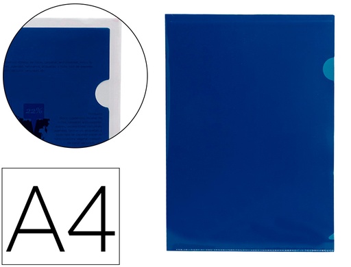 [20066] Carpeta liderpapel dossier uñero 44002 polipropileno din a4 azul 20 hojas