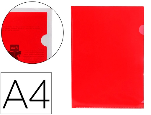 [20065] Carpeta liderpapel dossier uñero 44000 polipropileno din a4 roja 20 hojas