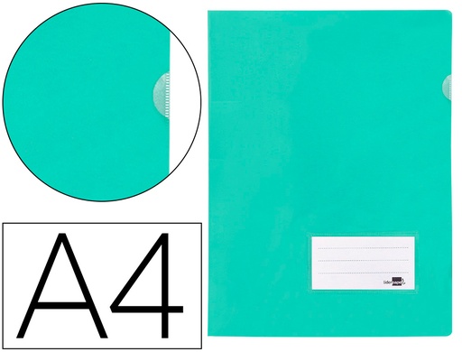 [11345] Carpeta liderpapel dossier a4 uñero verde manzana opaco