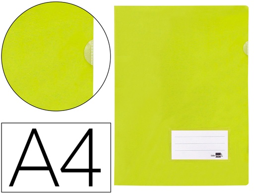 [11341] Carpeta liderpapel dossier a4 uñero amarillo fluor opaco