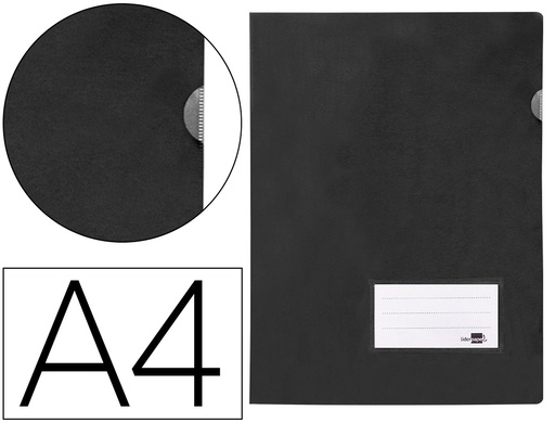 [11340] Carpeta liderpapel dossier a4 uñero negro opaco