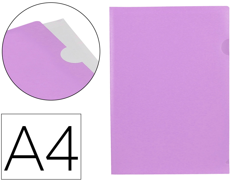 [11337] Carpeta liderpapel dossier uñero polipropileno din a4 lavanda opaco 20 hojas