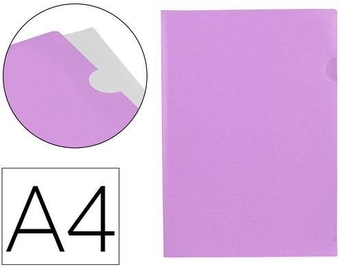 [11337] Carpeta liderpapel dossier uñero polipropileno din a4 lavanda opaco 20 hojas