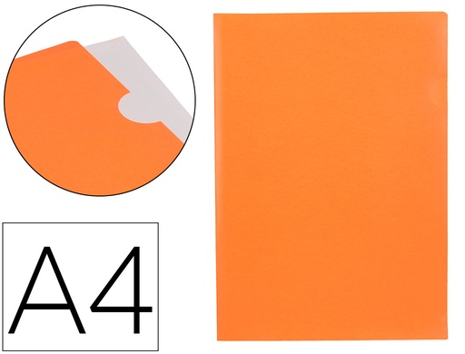 [11336] Carpeta liderpapel dossier uñero polipropileno din a4 naranja fluor opaco 20 hojas